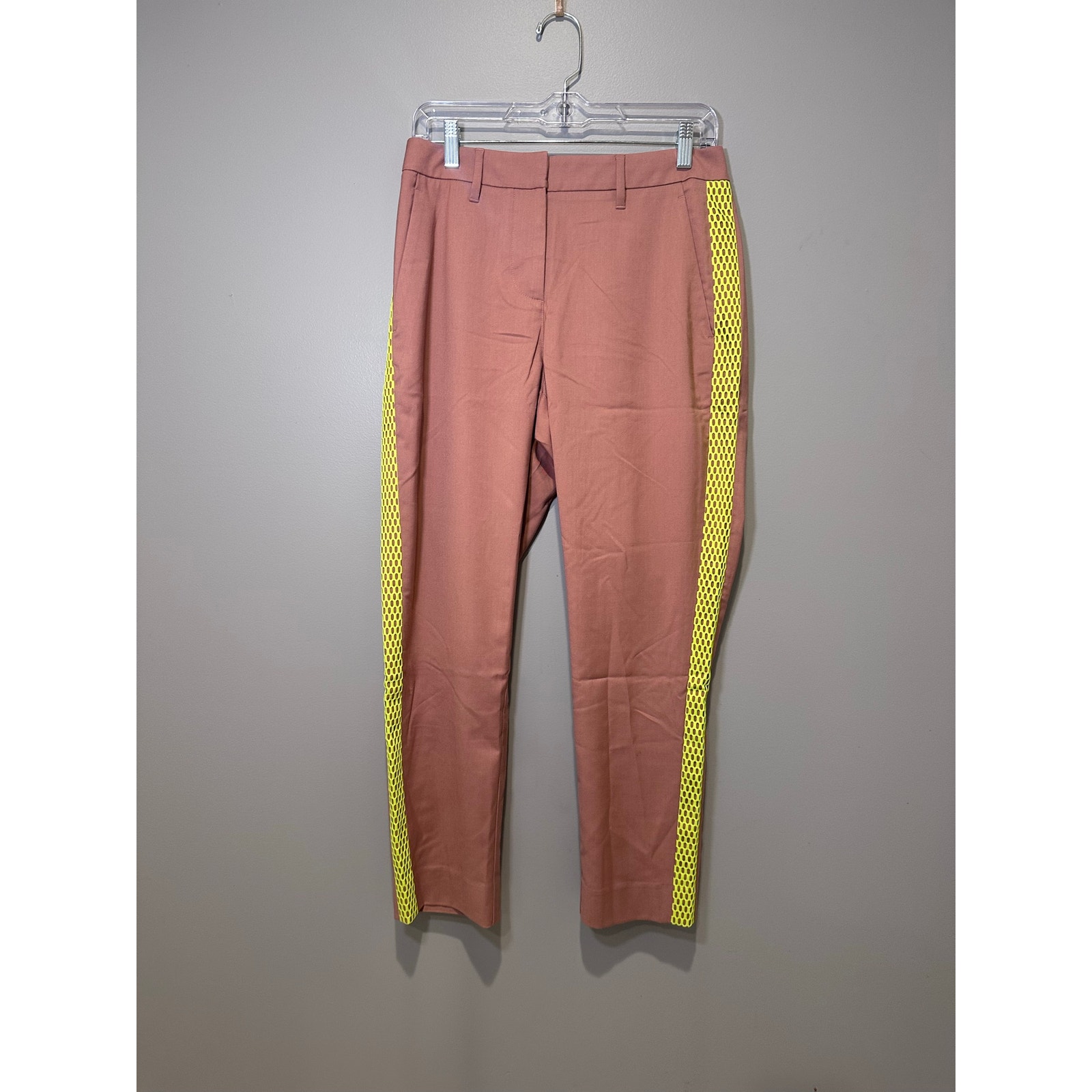 Wildfang The Empower Colorblock Slim Crop Pant Size 6 Neon Yellow Stripe — image 2 of 8